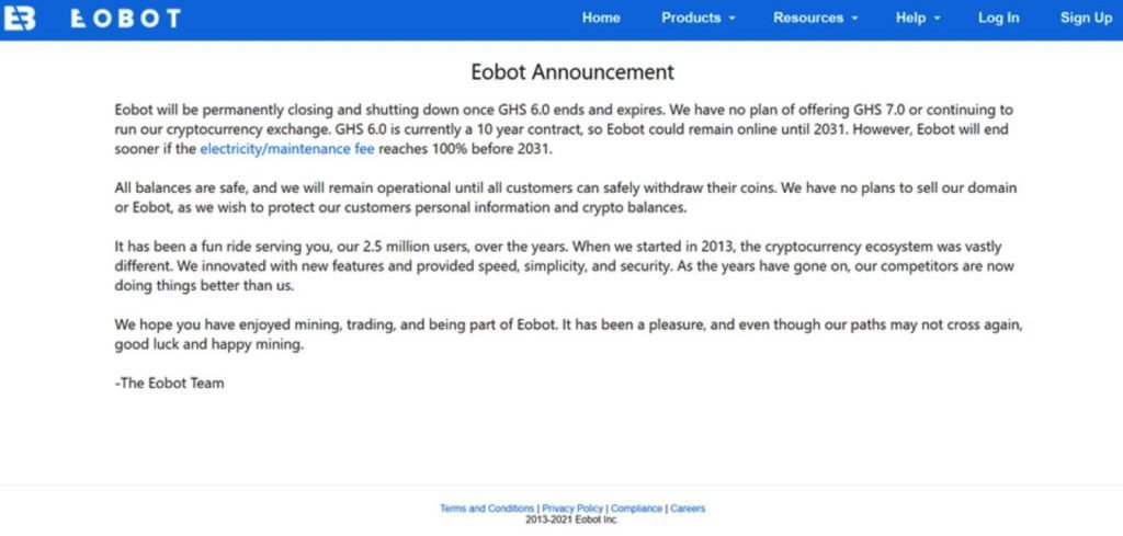 pengumuman eobot tutup