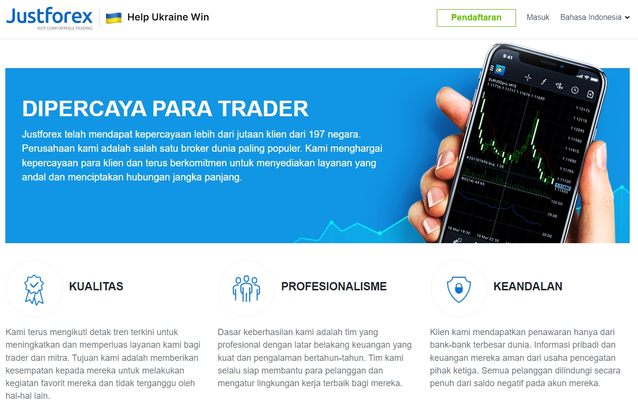broker terbaik Justforex untuk trading online