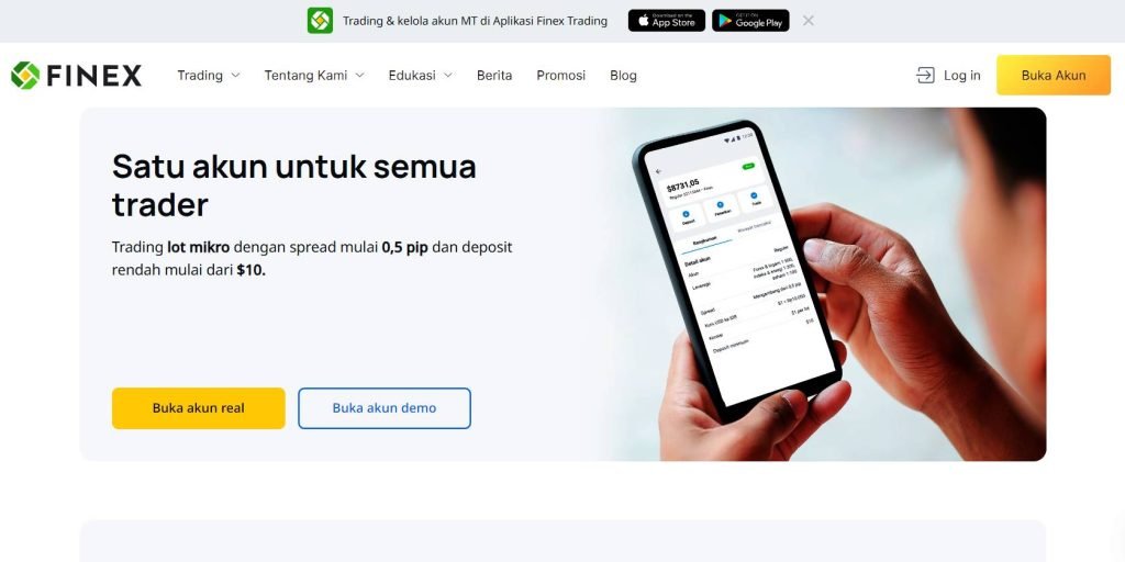 Review FINEX (2026): Spread, Minimal Deposit, Leverage, dll - Invesnesia