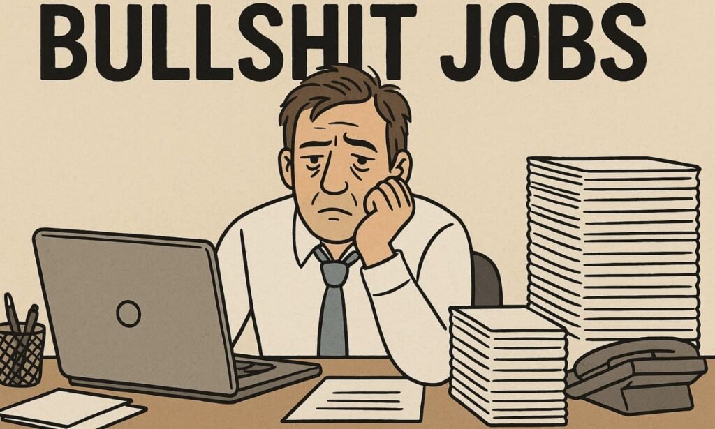 ilustrasi bullshit jobs