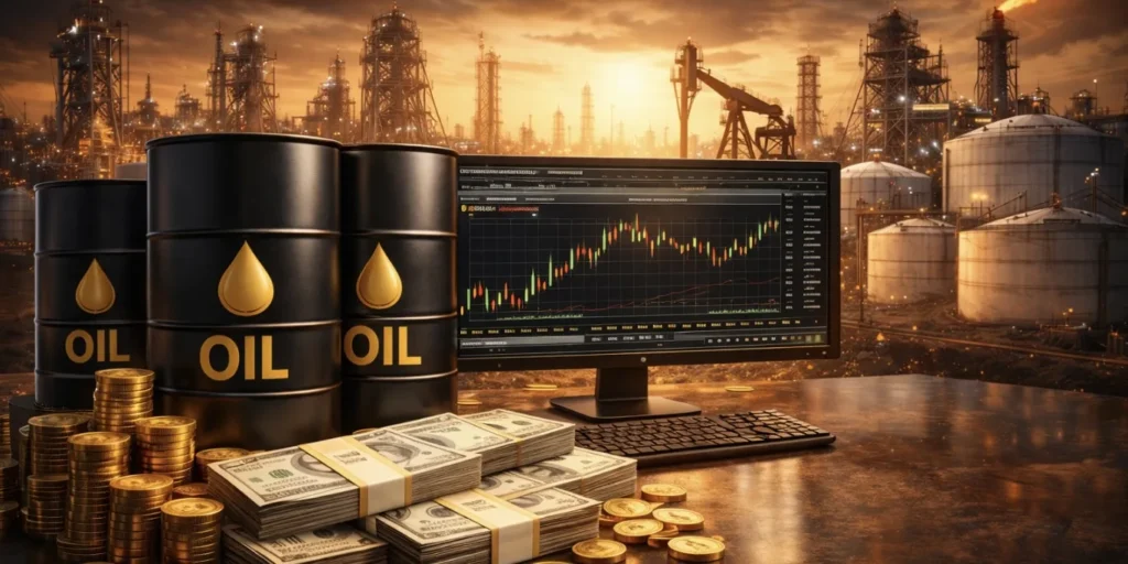 trading minyak mentah dunia WTI atau Brent