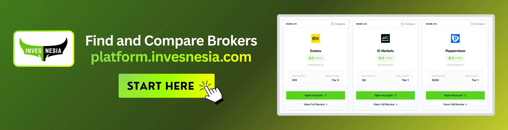 Compare Before You Deposit - Invesnesia Broker Intelligence Platform