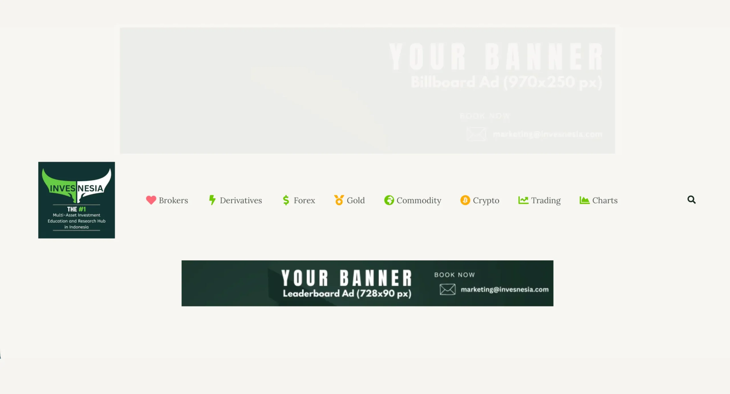 Leaderboard banner placement